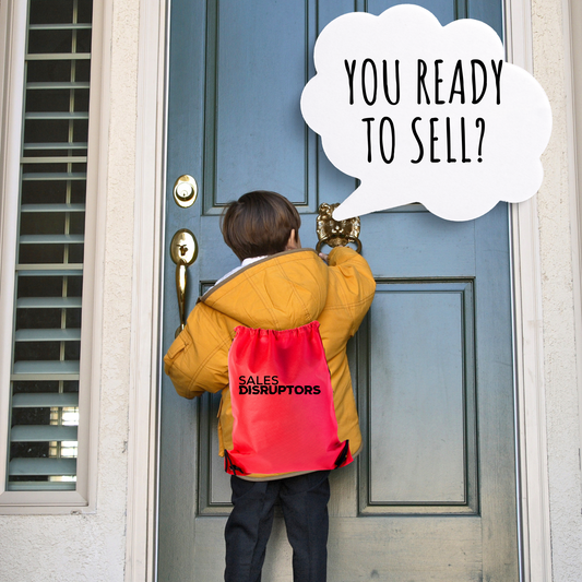 Sales Disruptors Red Drawstring Bag